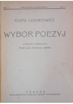 Wybór Poezyj, 1920 r