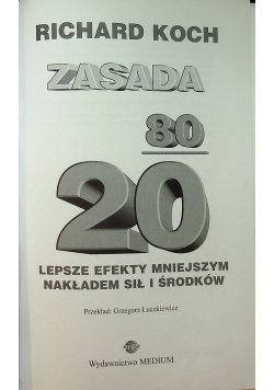 Zasada 80/20