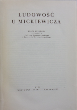 Ludowość u Mickiewicza