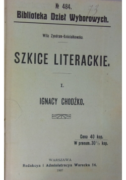 Szkice literackie I, 1907 r.