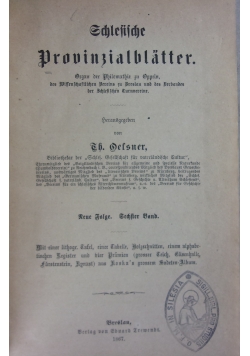 Schlesische Provinzialblätter, 1867r.