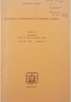Biografia e dossografia in diogene larezio