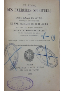 Le Livre Des Exercices Spirituels