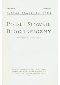 Polski słownik biograficzny tom XXVIII1 zeszyt 116