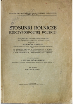 Stosunki rolnicze Rzeczypospolitej Polskiej 1925 r.