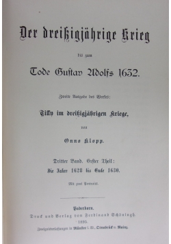 Der dreikigiahrige Krieg, 1895 r.