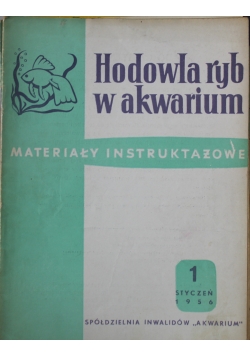 Hodowla ryb w akwarium Materiały instruktażowe Nr 1