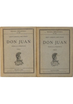 Don Juan, Tom I i II, 1922 r.