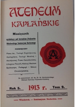 Ateneum Kapłańskie, 1913 r.