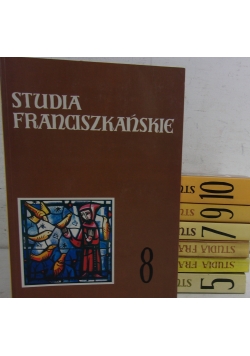 Studia Franciszkańskie tom 1,3, 5,7,8,9,10, zestaw 7 książek
