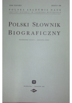 Polski Słownik Biograficzny ,zeszyt 158