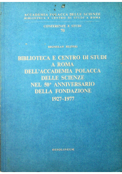 Biblioteca e Centro di Studi a Roma