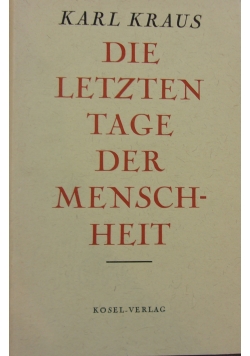 Die letzten tage der menschheit