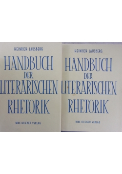 Handbuch der Literarischen Rhetorik, Tom 1 i 2