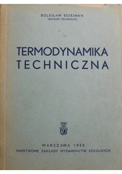 Termodynamika  techniczna 1950 r.