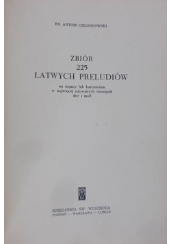 Zbiór 225 łatwych preludiów