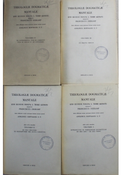 Theologiae Dogmaticae Manuale Volumen 1 do 4 ok 1950 r.