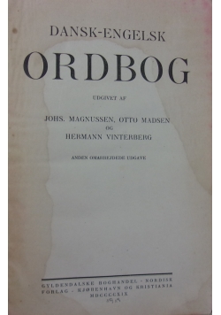 Dansk - Engelsk Ordbog, 1919 r.