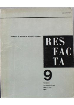 Teksty o muzyce współczesnej Resfacta  9