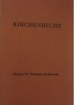 Kirchenrecht, Band I