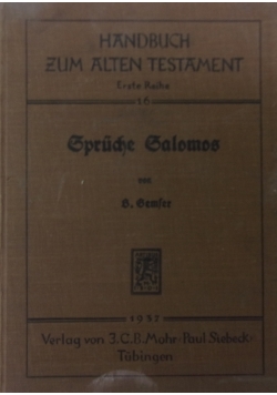 Spruche Salomos, 1937 r.