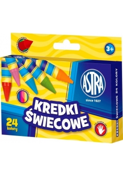Kredki Świecowe 24 kolory bls ASTRA