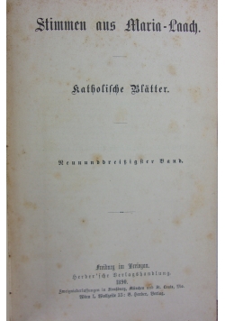 Stimmen aus Maria-Laach 39 band, 1890r.