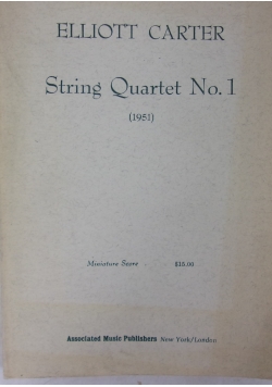 String Quartet No. 1, 1937 r.