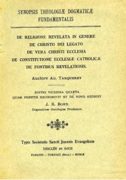 Synopsis theologica dogmatica fundamentalis