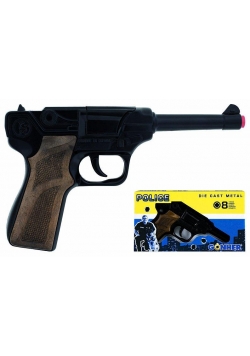 Metalowy pistolet policyjny 8 naboi