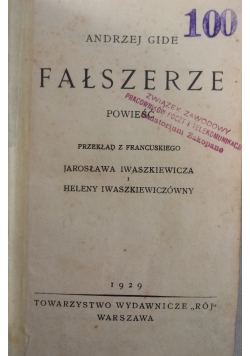 Fałszerze, 1929 r.