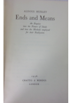 Ends and Means, 1938 r.