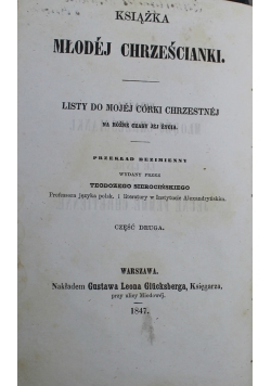 Książka młodej chrześcijanki 1847 r.