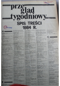 Zbiór Przeglądu tygodniowego 1984