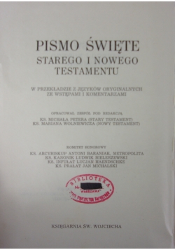 Pismo Święte Starego i Nowego Testamentu