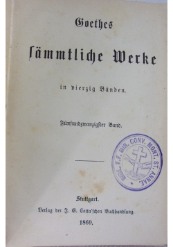 Goethes sämtliche werke, 1869r.