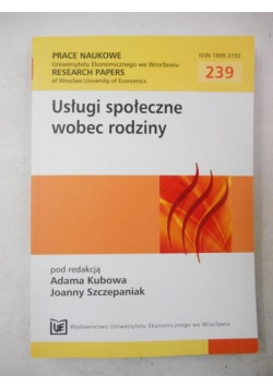 Kubowa Adam (red.) - Usługi społeczne wobec rodziny