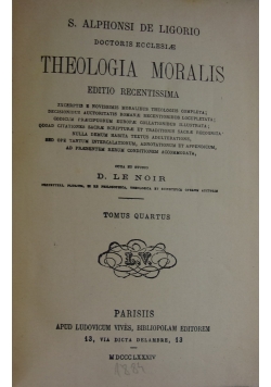 Theologia Moralis, 1884r.
