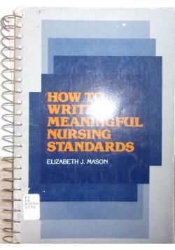 How to write meaningful nursing standards