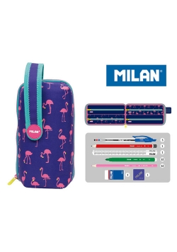 Multipiórnik MILAN owalny z 4 piórnikami FLAMING