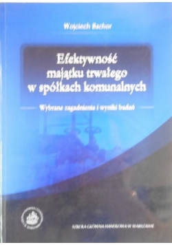Efektywność majątku trwałego w spółkach komunalnych