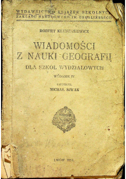 Wiadomości z nauki geografii 1913 r
