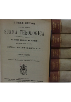 Summa theologica, Tom I- VI, 1939r.