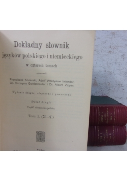 Dokładny słownik języków polskiego i niemieckiego ,Tom I,II,III