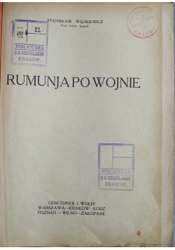 Rumunja po wojnie 1923 r.