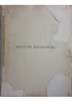 Rocznik Krakowski, tom  XIX