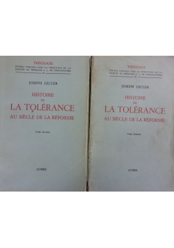 Historie De La Tolerance, tom I-II