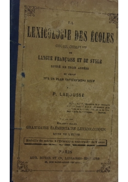 Lexicologie des ecoles, 1878r.
