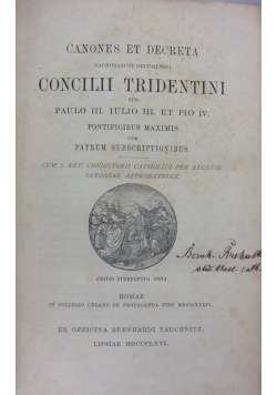 Concilii Tridentini, 1866 r.