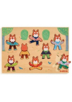 Drewniane puzzle - Dopasuj Liska